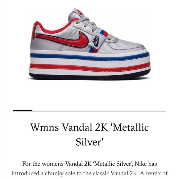 nike vandal 2k metallic silver